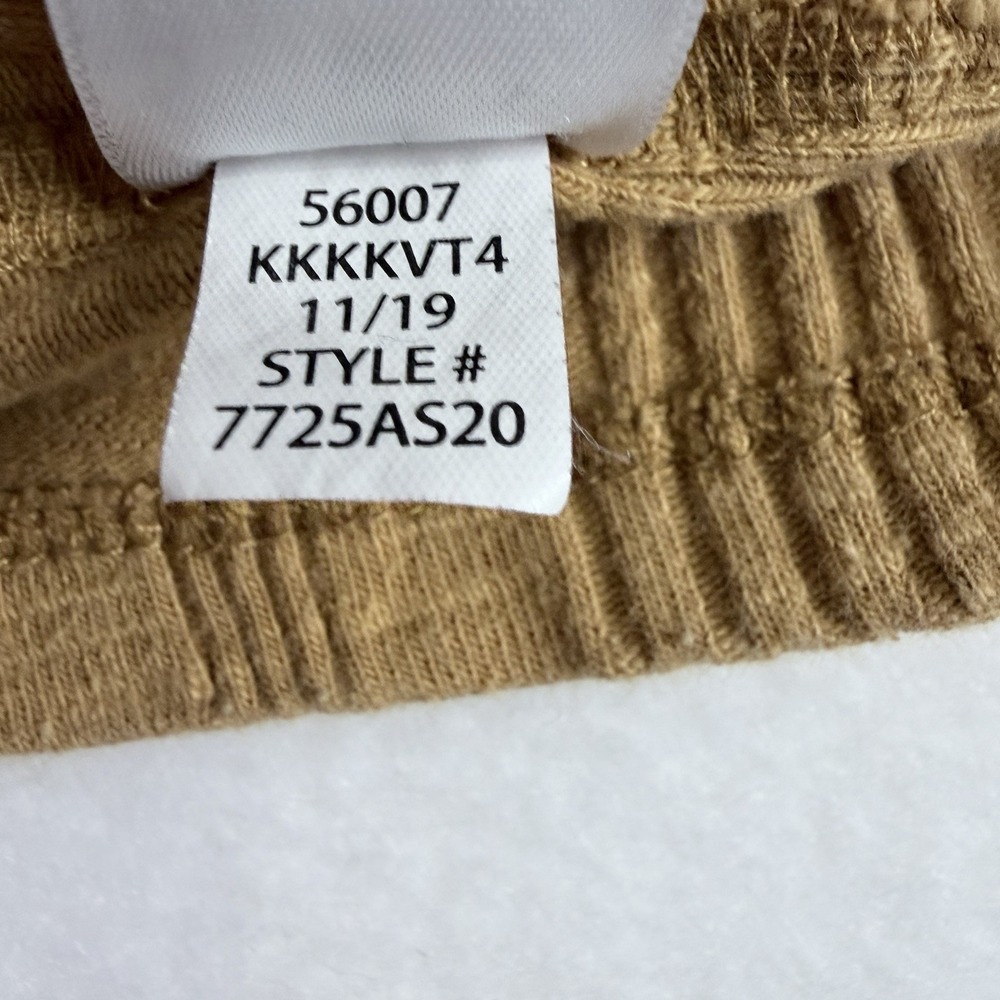 Aeropostale Mustard Yellow Ring Zip Front Y2K Style Tank Top Medium Retro Ribbed - Picture 6 of 7